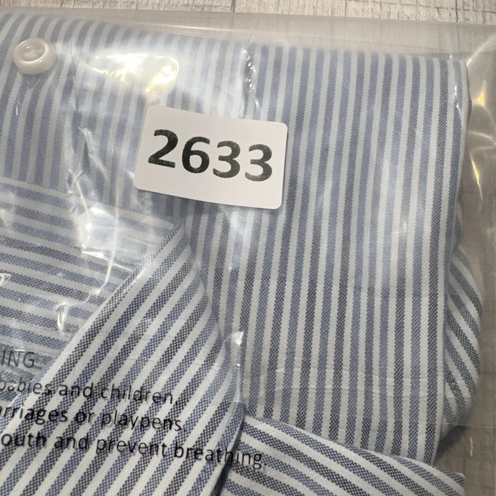 Peter Millar Crown Crafted Shirt Men's M Button Up Long Sleeve Blue Striped - Picture 12 of 12